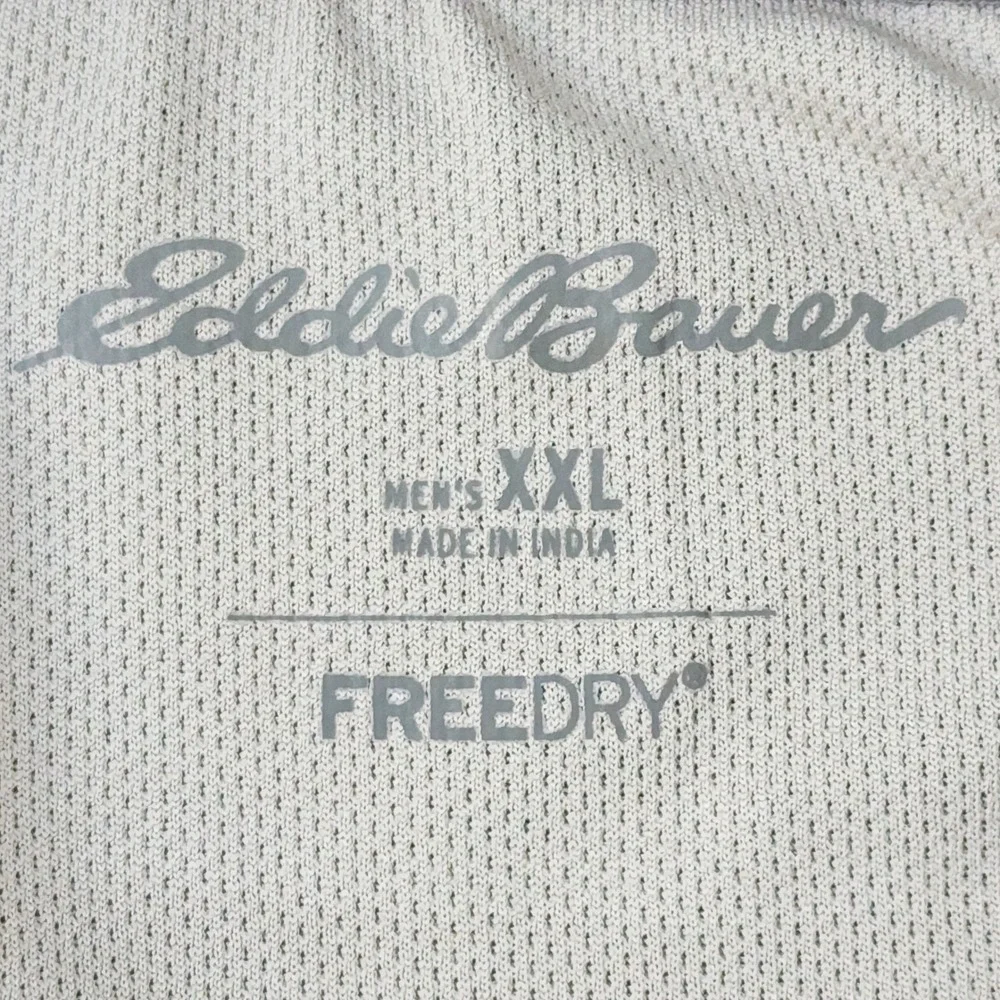 Eddie Bauer FreeDry Polo Shirt‎ Mens XXL Green Short Sleeve Performance Golf Top